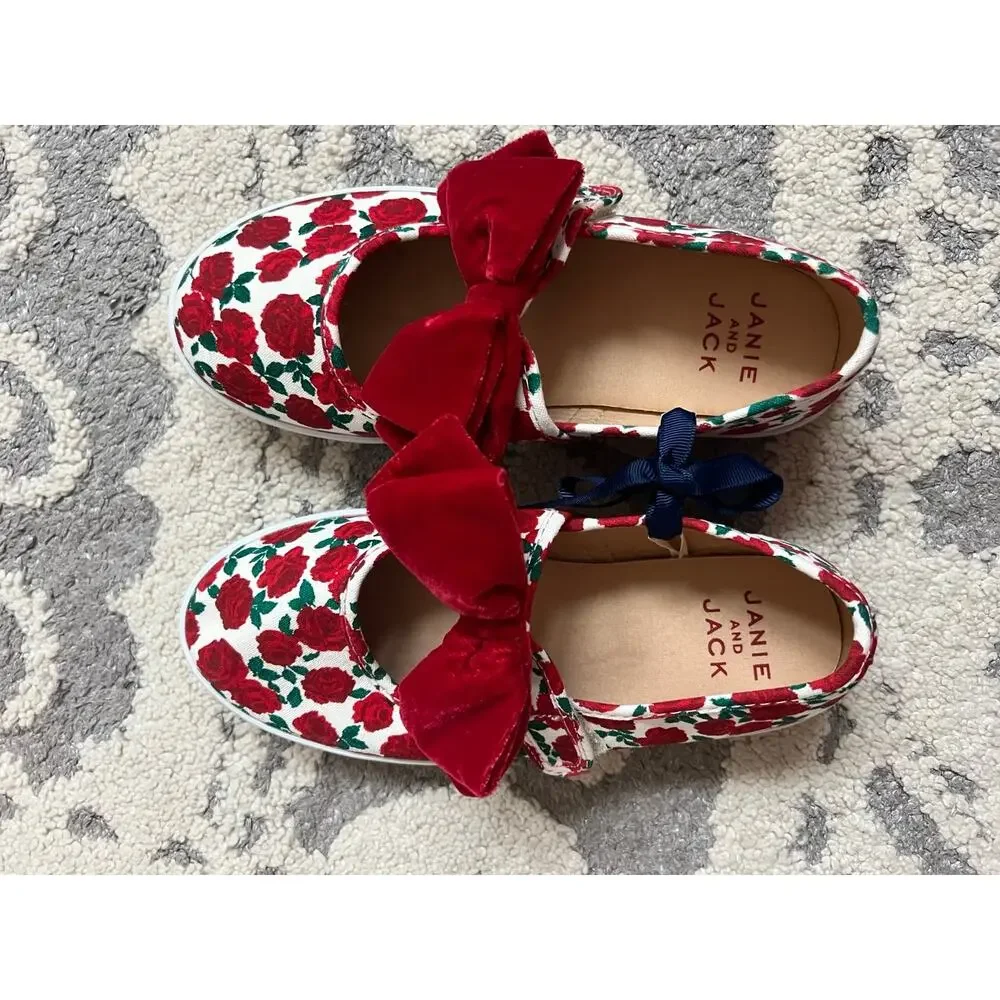NWT❤️Janie and Jack Girls Floral shoes sz2